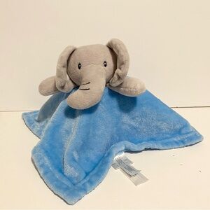 Nemcor Blue Elephant Lovey Babys First Plush Security Blanket Baby Cuddle Toy